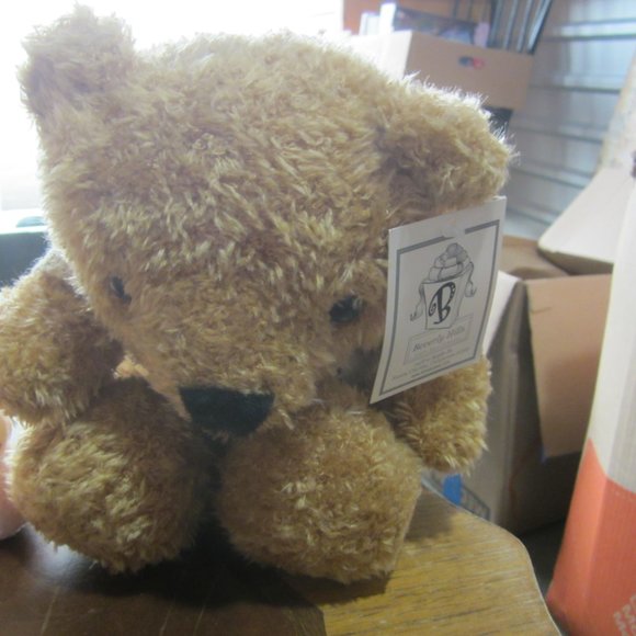 VTG PAIR OF BEARS, ONE PINk W/NIGHTCAP, ONE FUZZY BROWN, W/TAGS, READ ALL - Picture 2 of 14